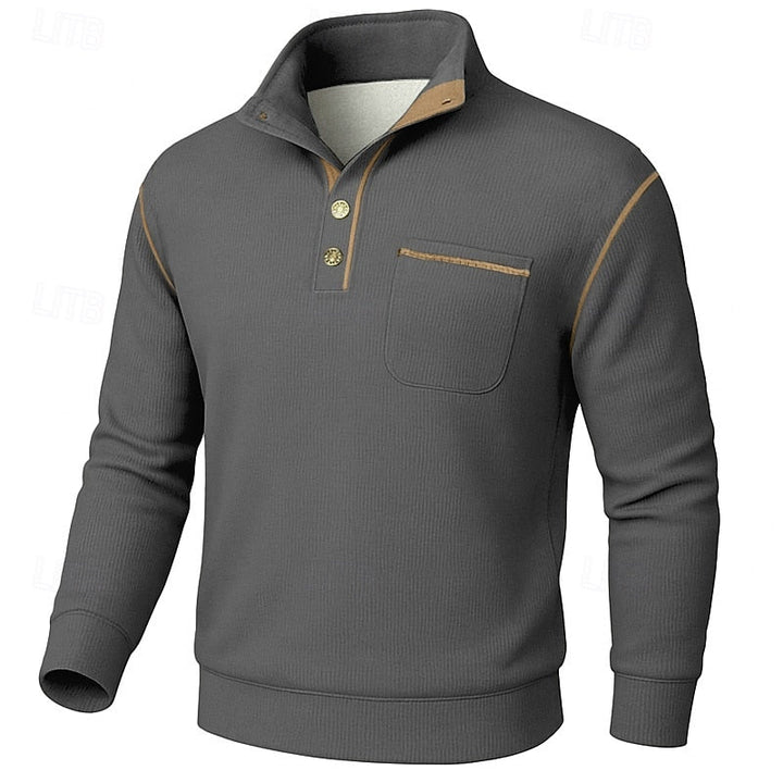 Conrad | Tekstureret Halv-Knap Pullover