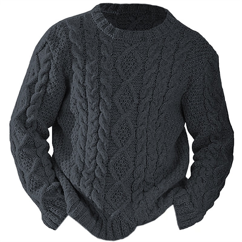 Ellis | Kabelstrikket Crew Neck Sweater