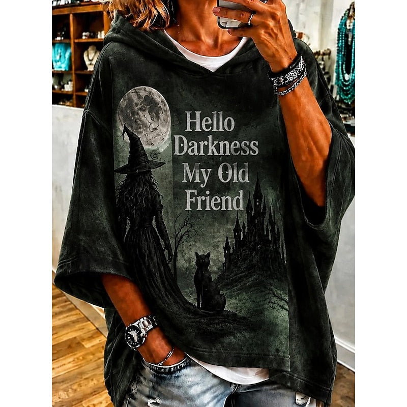 Esme | Halloween Grafisk Hætte Hoodie