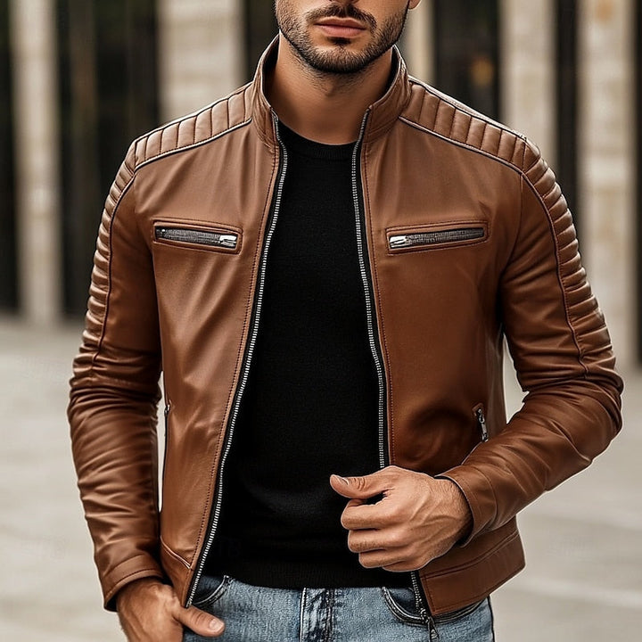 Chandler | Klassisk Stand-Krave Bikerjakke