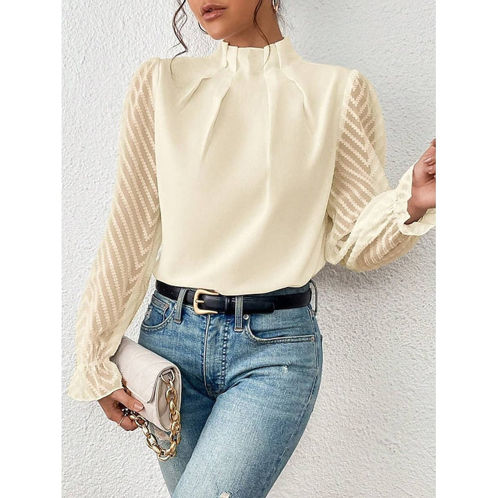 Elspeth | Elegant Højhalset Bluse