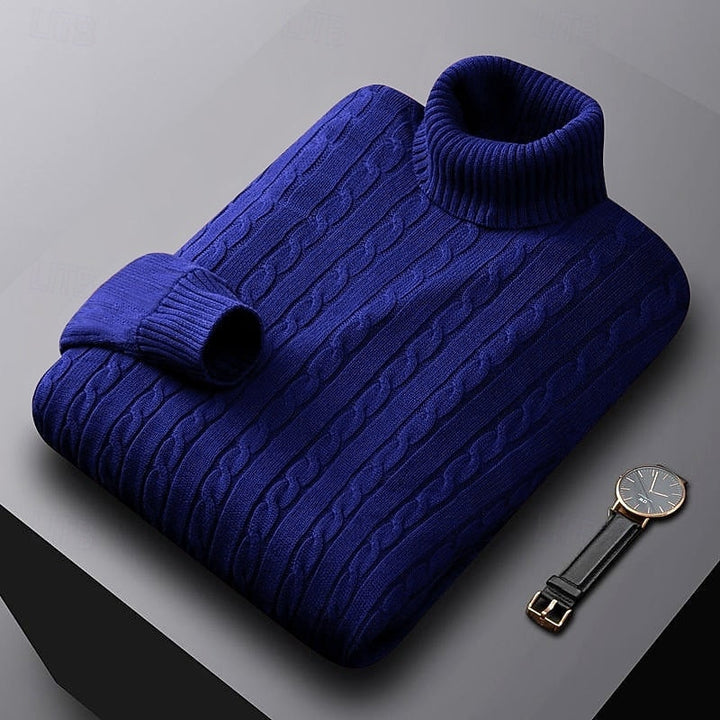 Rhys | Kabelstrikket Turtleneck Sweater