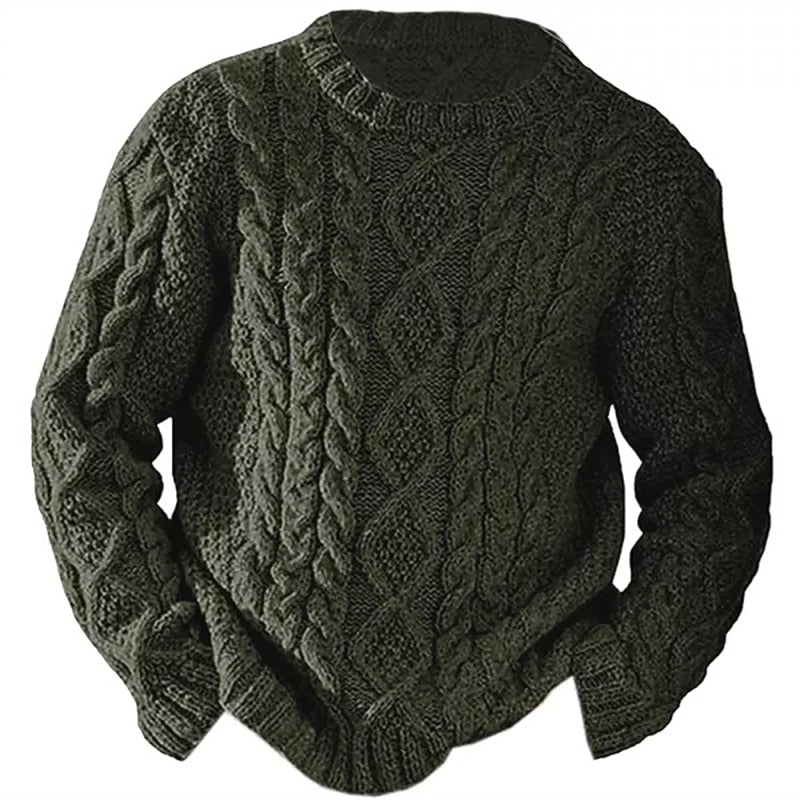 Ellis | Kabelstrikket Crew Neck Sweater