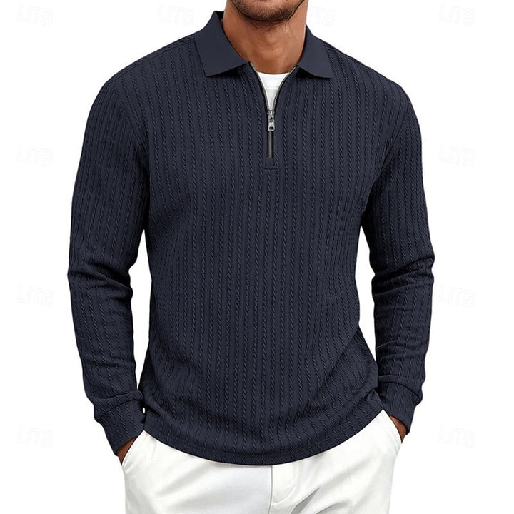 Rhett | Tekstureret Quarter-Zip Polo Shirt