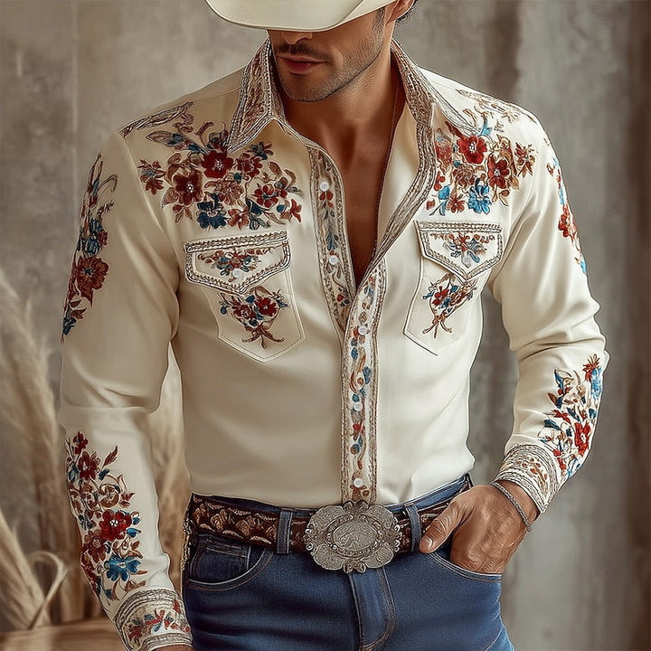 Austin | Broderet Western Skjorte