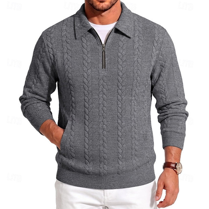 Chase | Tekstureret Quarter-Zip Sweater