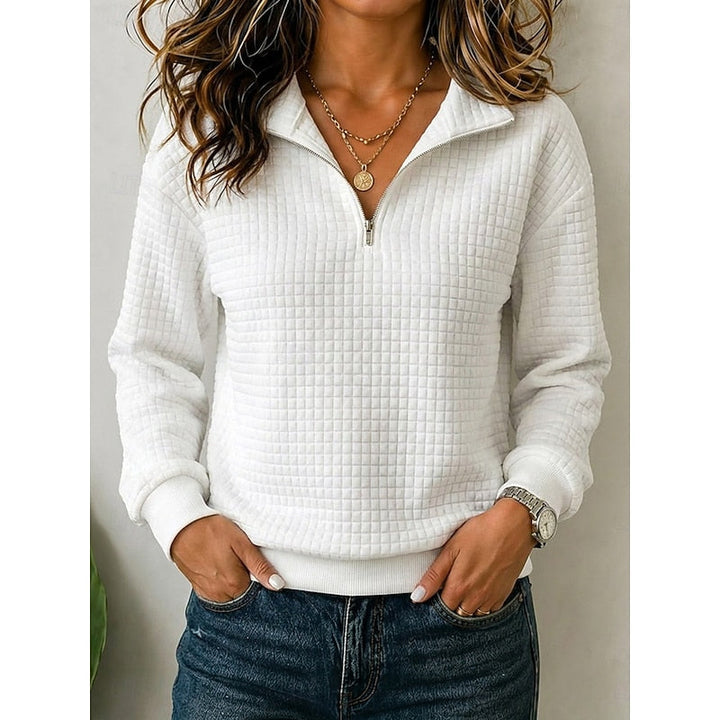 Annette | Tekstureret Quarter-Zip Pullover