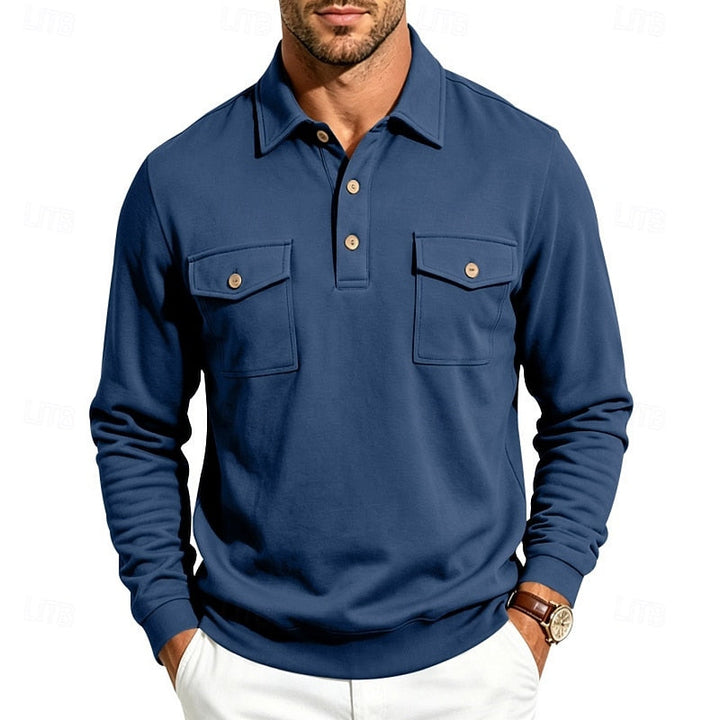 Harold | Raffineret Langærmet Pocket Polo Skjorte