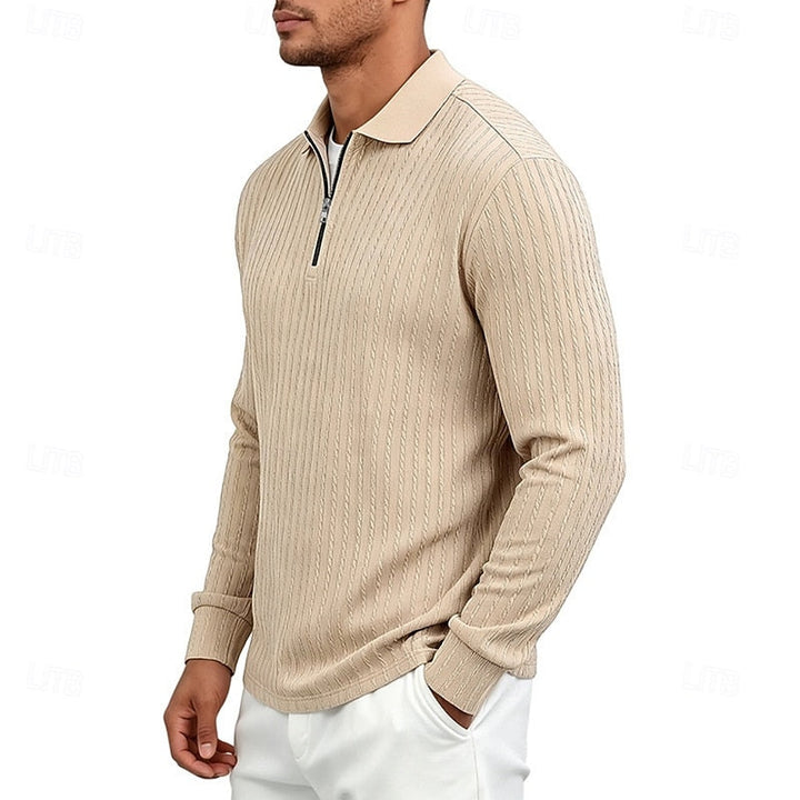 Rhett | Tekstureret Quarter-Zip Polo Shirt
