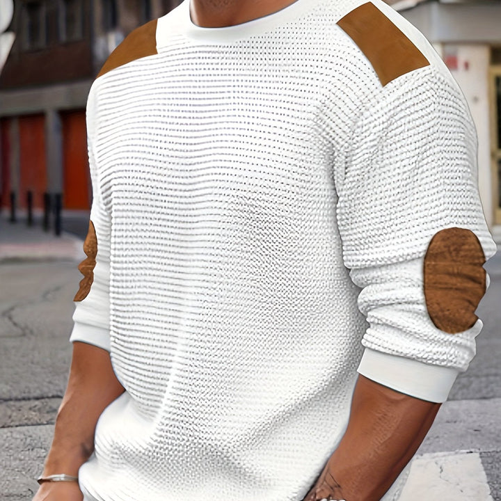 Aaron | Tekstureret Elbow-Patch Pullover