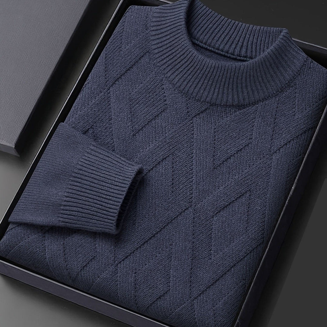 Ellis | Tekstureret Mock-Neck Sweater