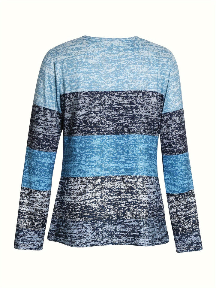 Ophelia | Farveblok Kvart-Zip Top
