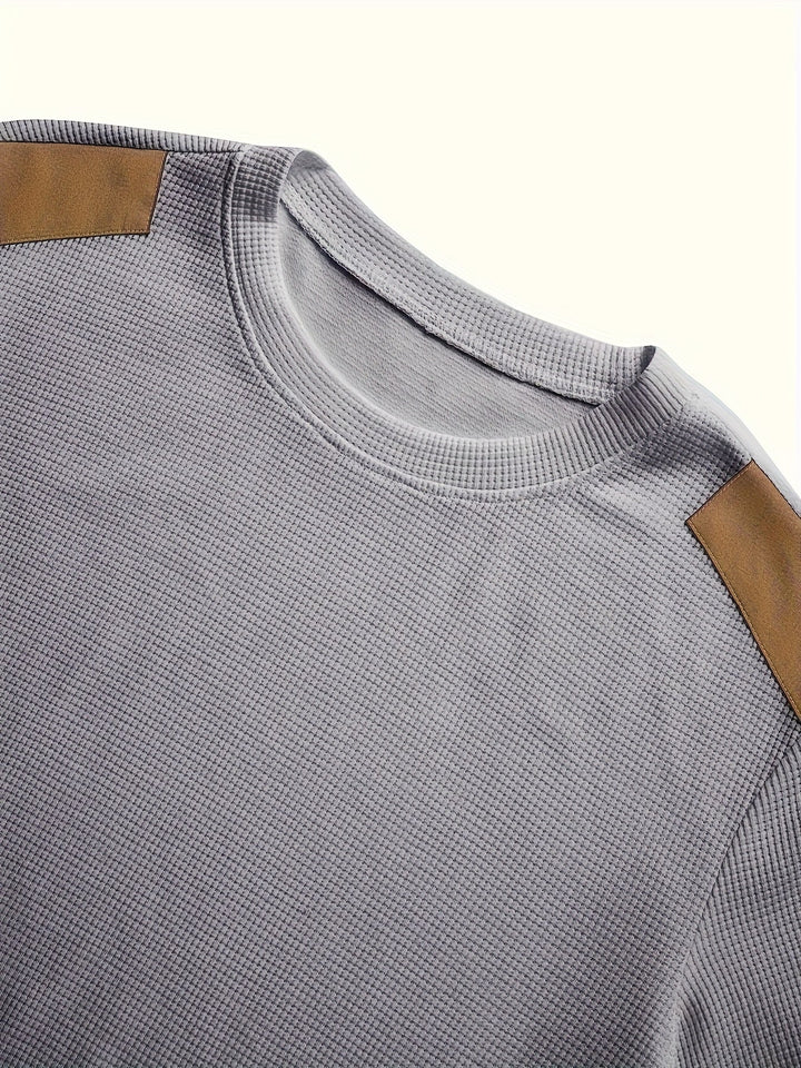 Aaron | Tekstureret Elbow-Patch Pullover