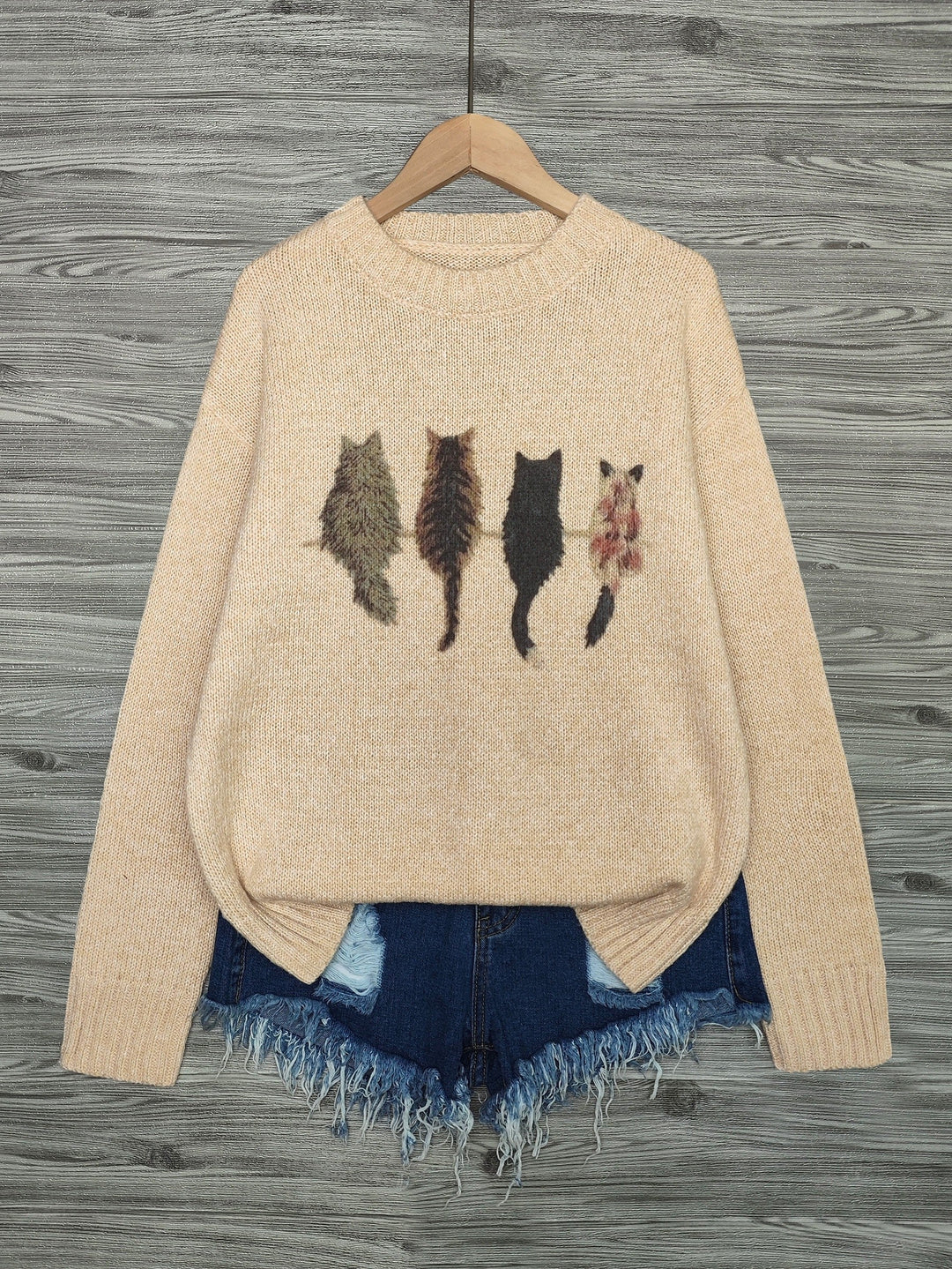 Tamara | Cozy Kat-Print Sweater