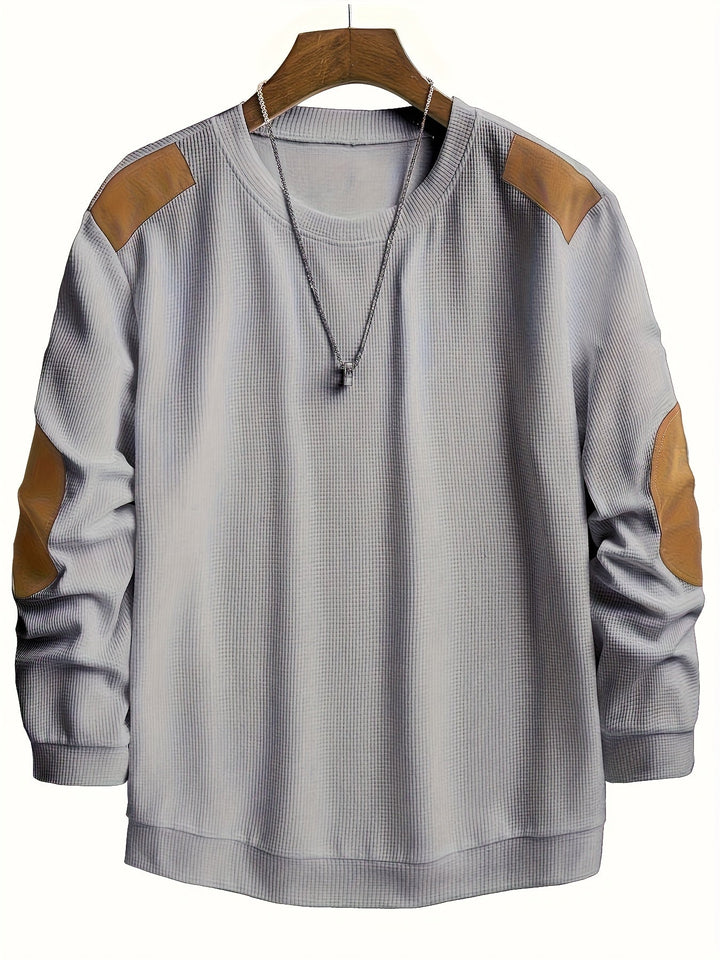 Aaron | Tekstureret Elbow-Patch Pullover