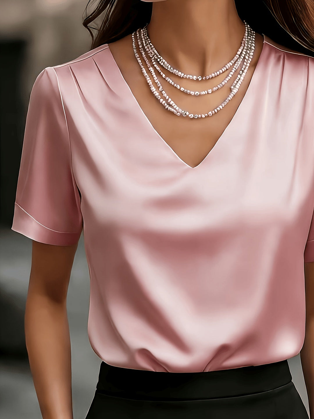 Estelle | Draperet V-Hals Bluse