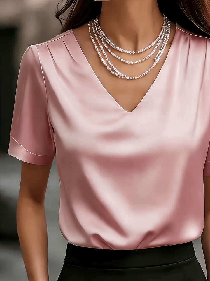 Estelle | Draperet V-Hals Bluse