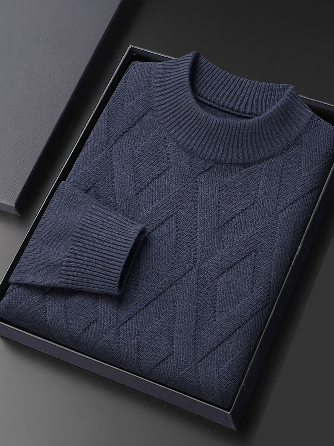 Ellis | Tekstureret Mock-Neck Sweater