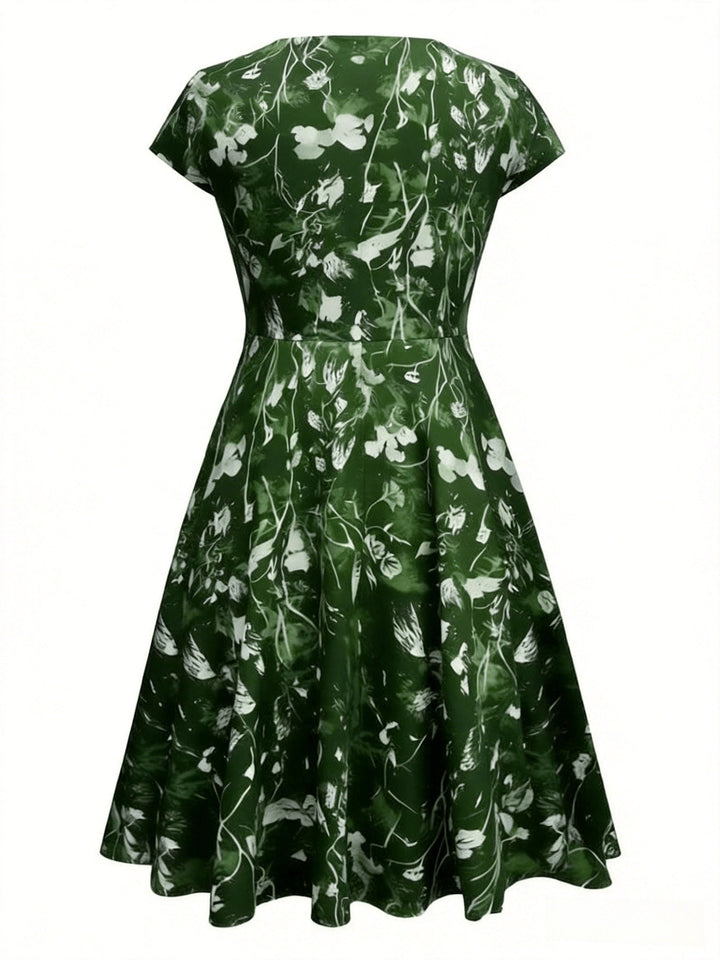 Katherine | Floral A-Line Lomme Kjole