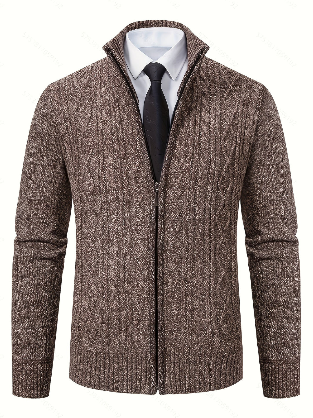 Walter | Tekstureret Full-Zip Cardigan