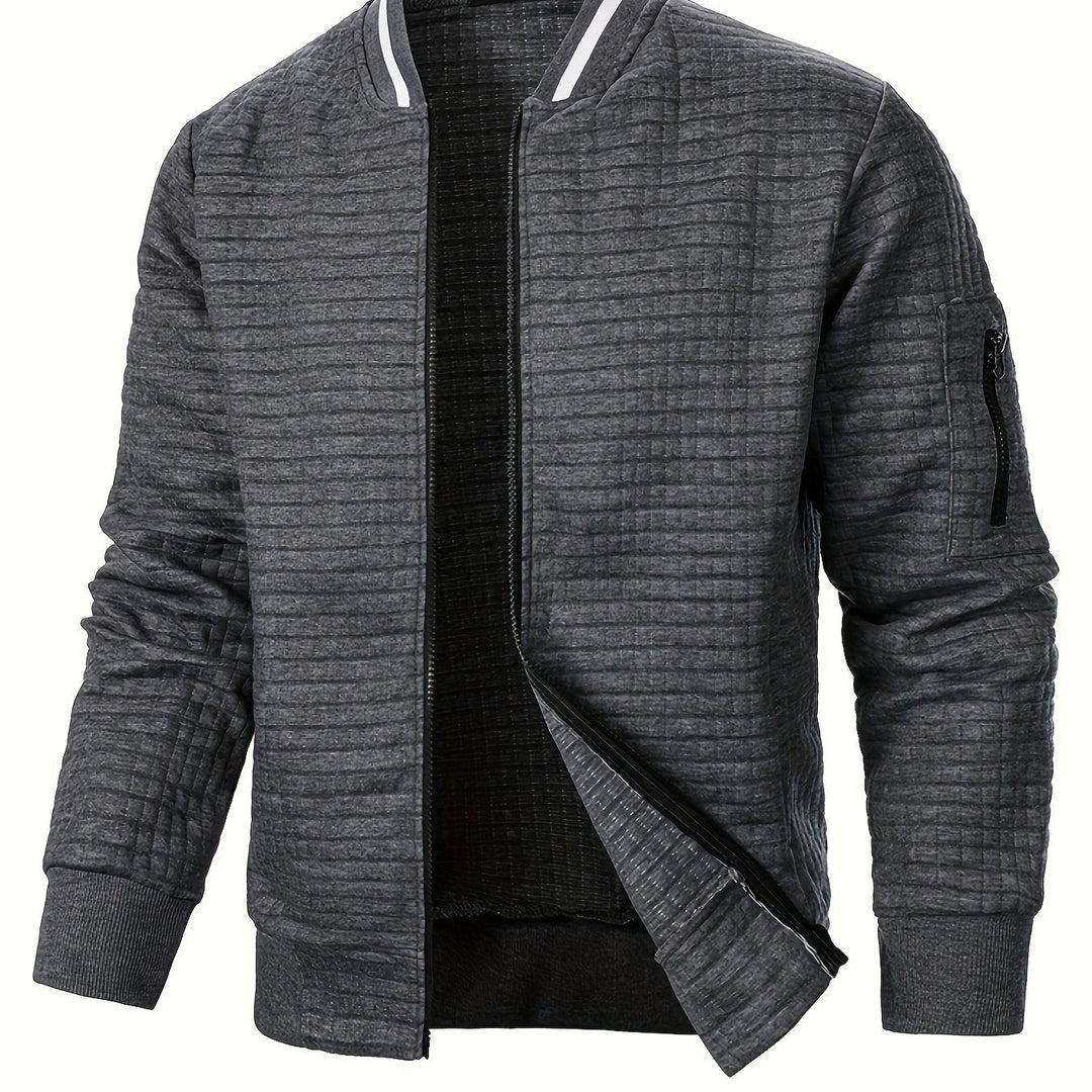 Raymond | Tekstureret Zip-Up Bomberjakke
