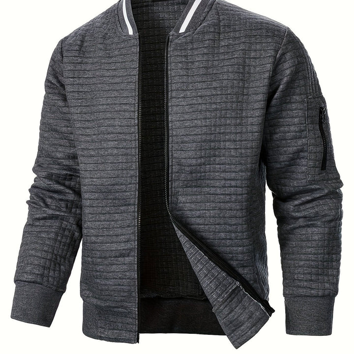 Raymond | Tekstureret Zip-Up Bomberjakke