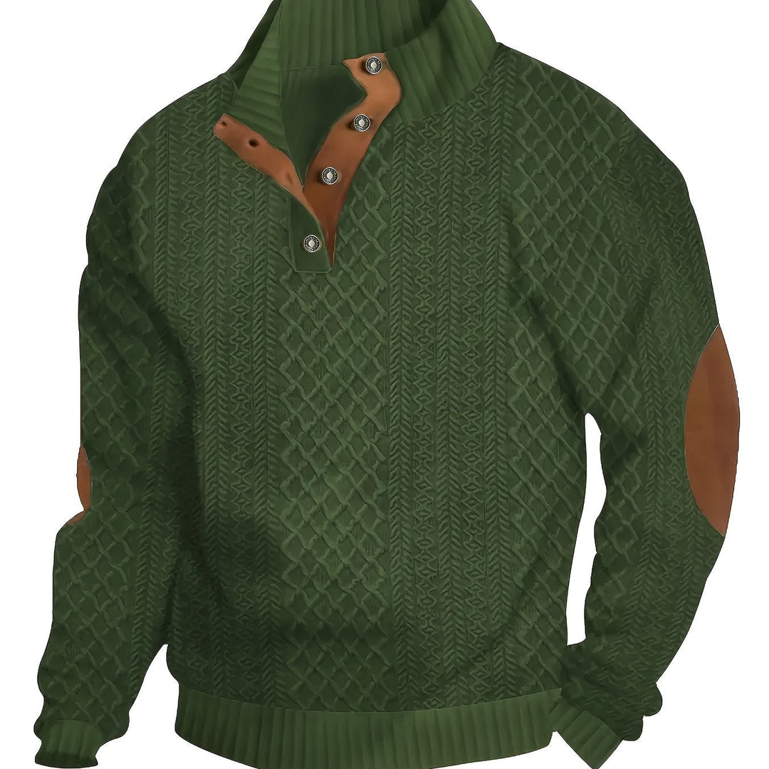 Ronan | Ståkrave Knap Henley Sweater
