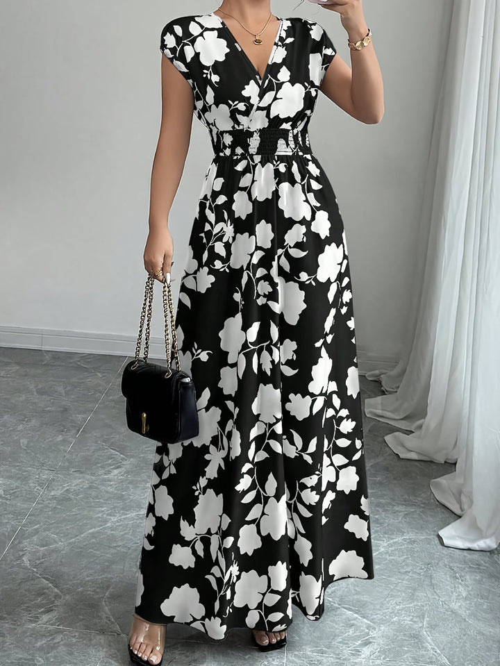 Delilah | Flydende Blomster Maxi Kjole
