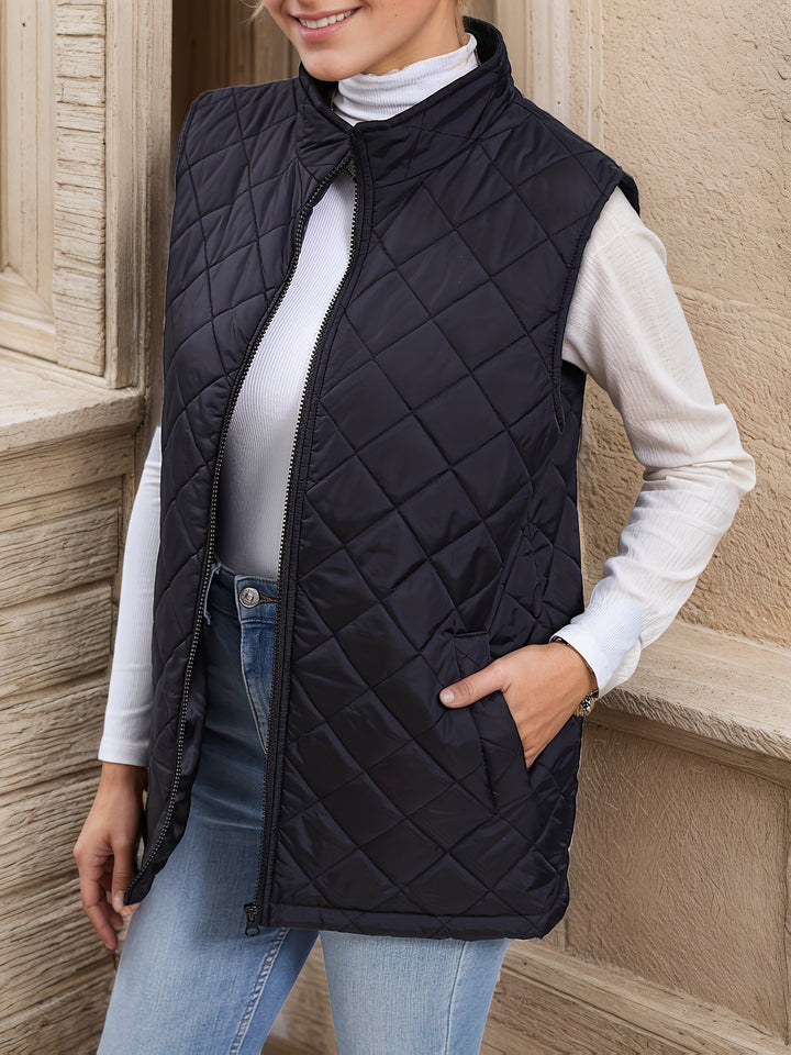 Eileen | Diamant-quilted Langline Vest