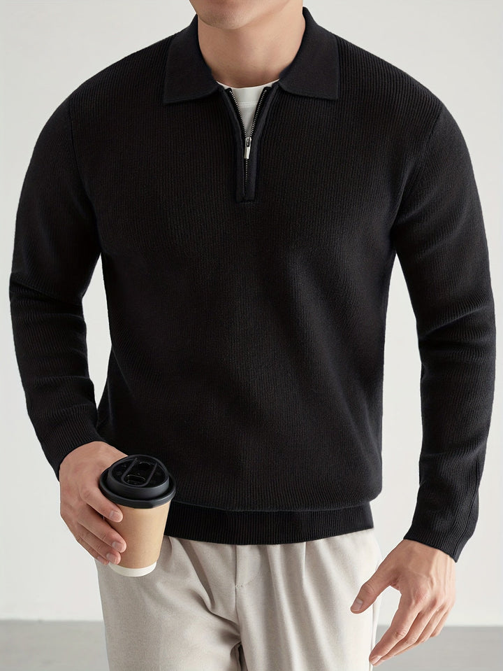 Donovan | Raffineret Quarter-Zip Polo Sweater