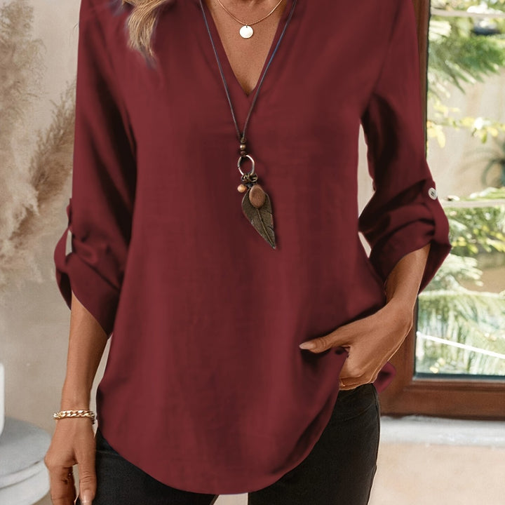 Corinne | Raffineret V-Hals Bluse