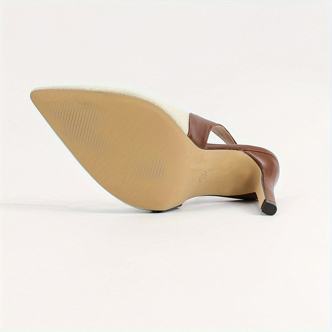 Amelie | Elegant Kontrast Slingback Hæle