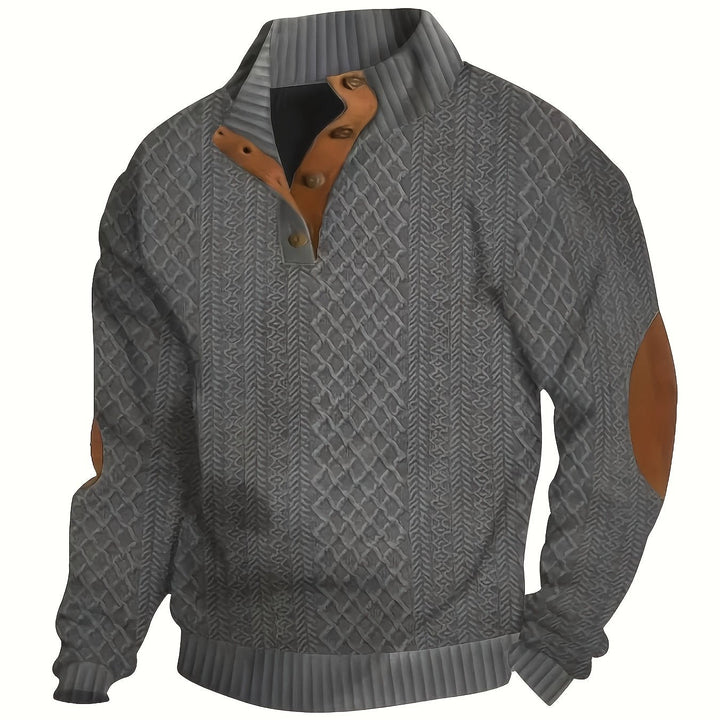 Ronan | Ståkrave Knap Henley Sweater