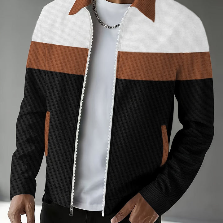 Cameron | Farveblokeret Zip-Up Jakke