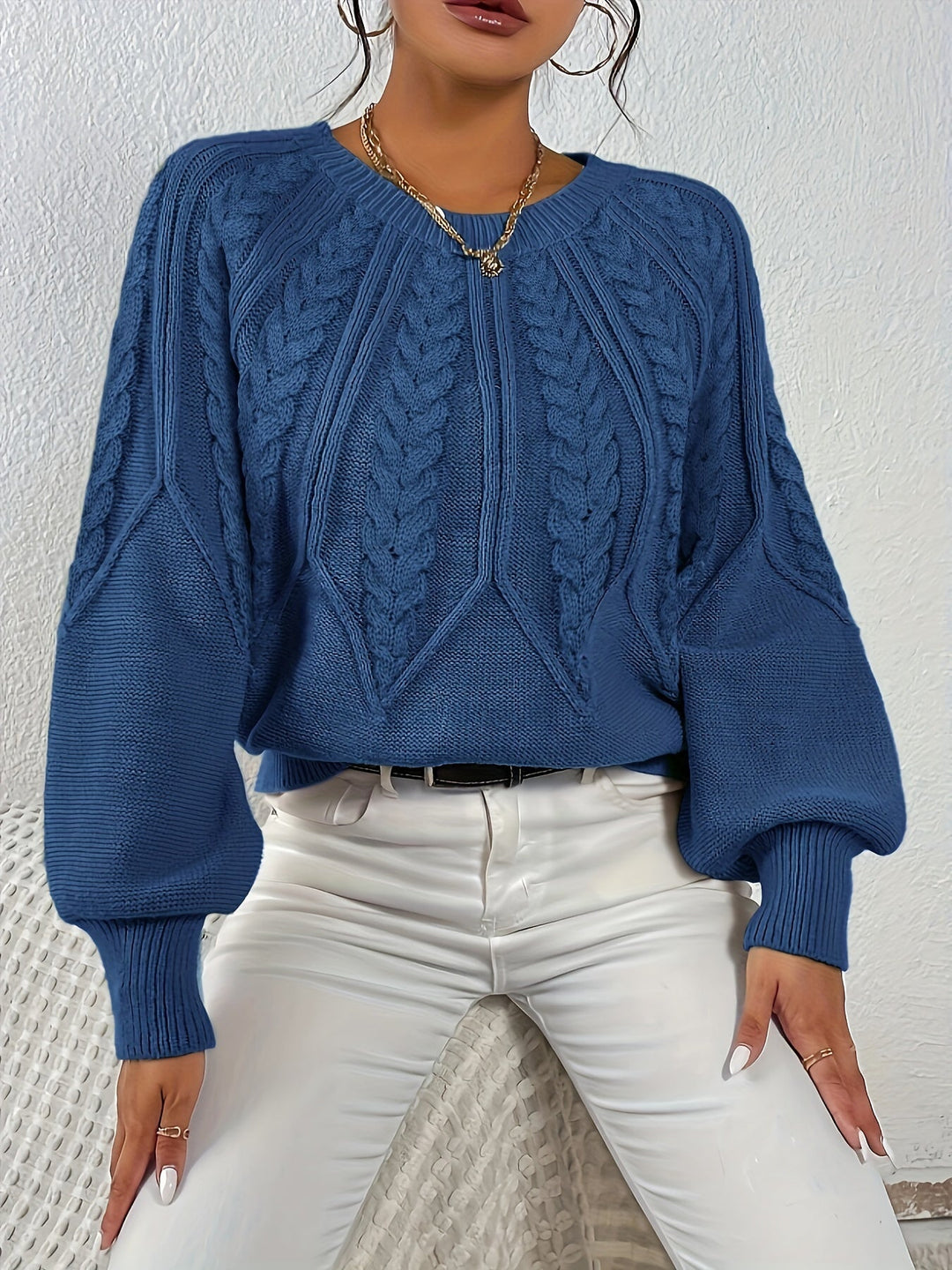 Eleanor | Afslappet Kabelstrik Sweater