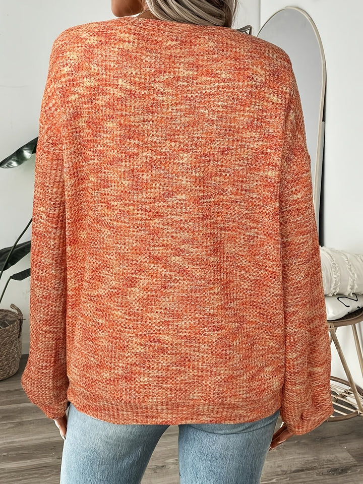 Katrina | Afslappet Vaffelstrikket Sweater