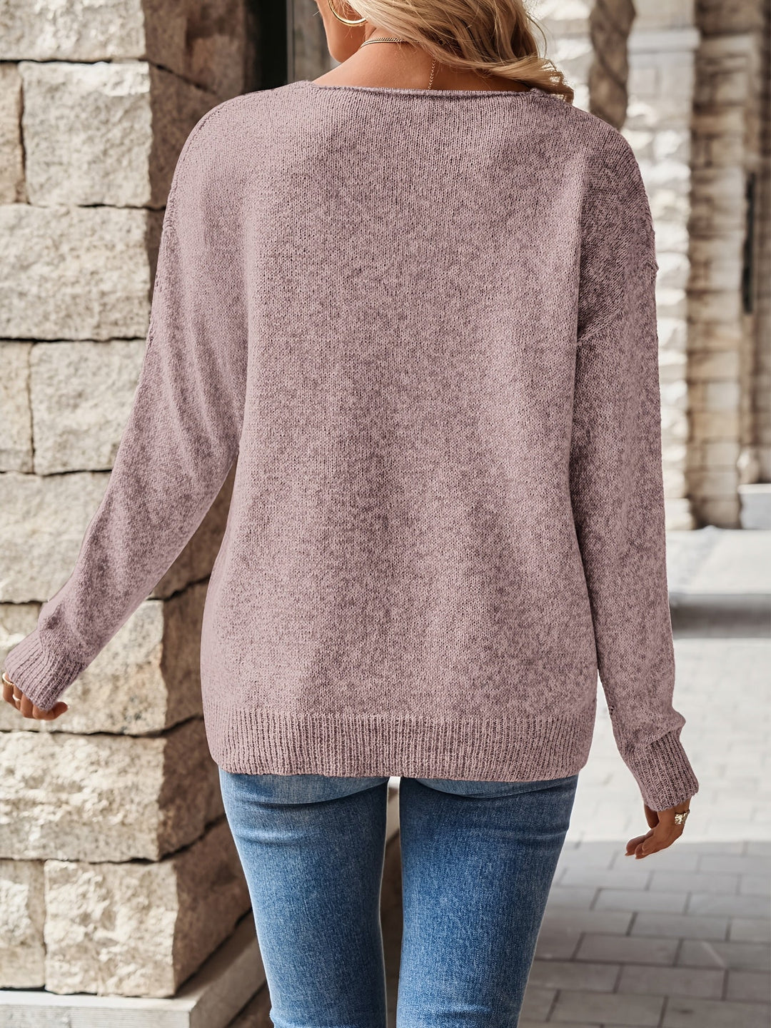 Elaine | Afslappet V-Hals Sweater