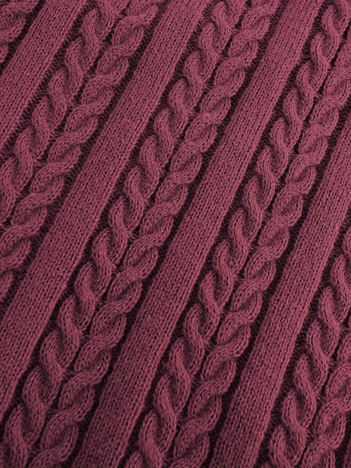 Gideon | Kabelstrikket V-hals Sweater Vest
