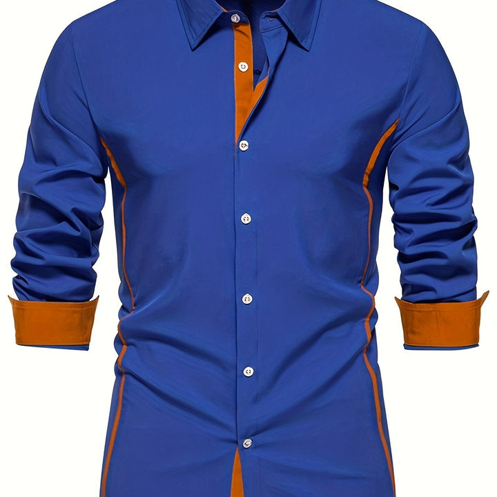 Anthony | Kontrast Trim Button-Up Skjorte