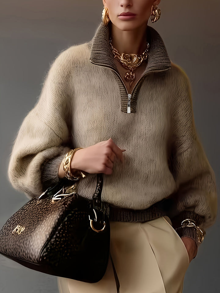 Cecily | Afslappet Halv-Zip Sweater