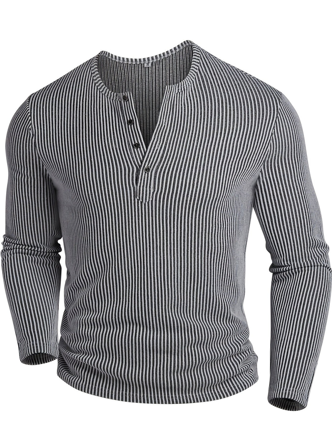 Griffin | Struktureret Ribbet Henley Skjorte