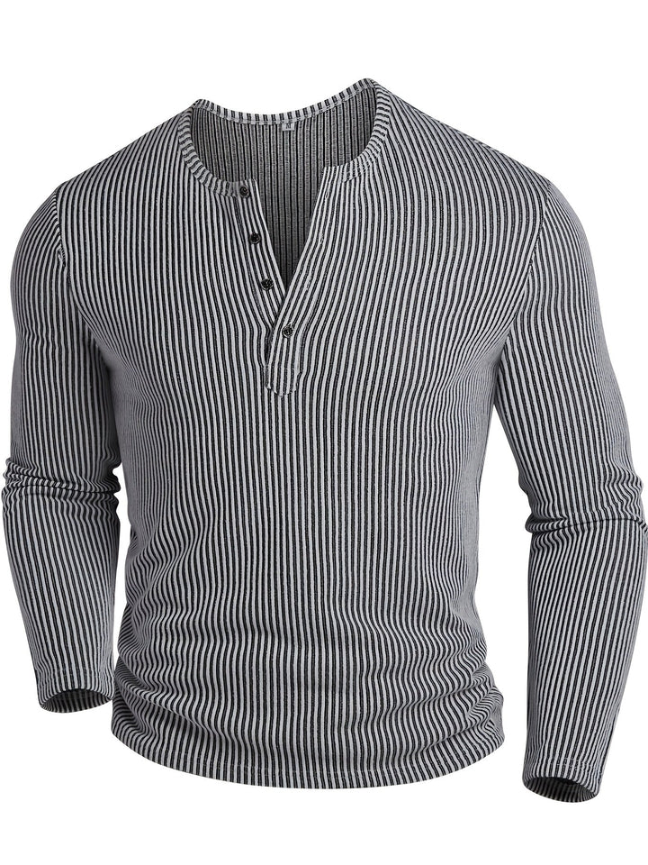 Griffin | Struktureret Ribbet Henley Skjorte
