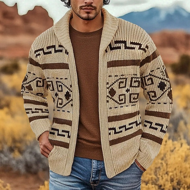 Sawyer | Mønstret Zip Cardigan