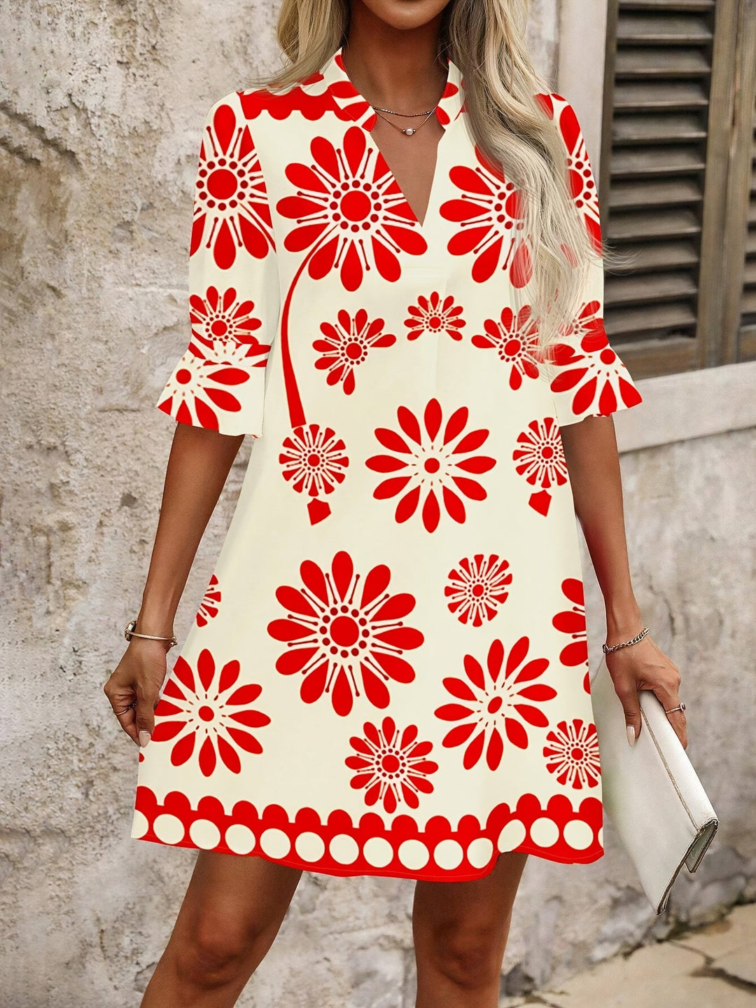 Georgia | Floral Bloom Mini Kjole