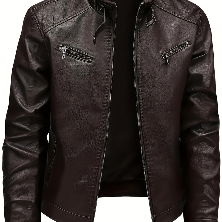 Tobias | Klassisk Stand-Collar Moto Jakke