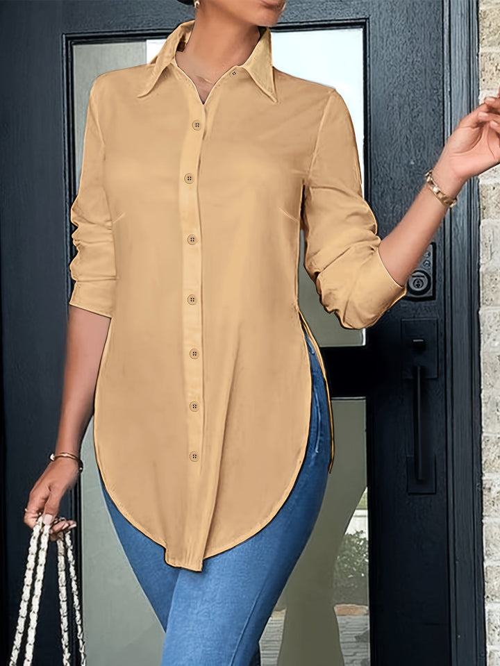 Quinn | Raffineret Knap-Front Bluse