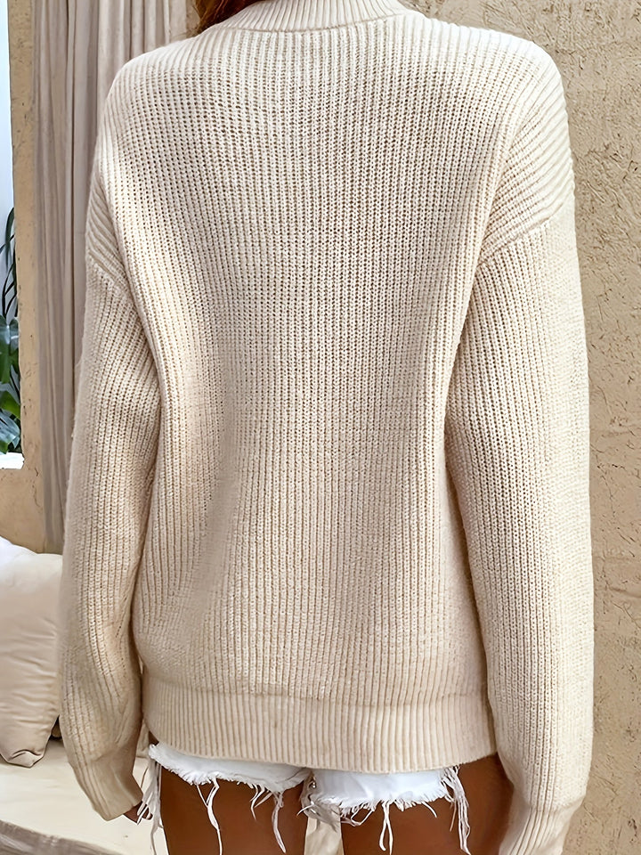 Cecilia | Ribbede Henley Sweater