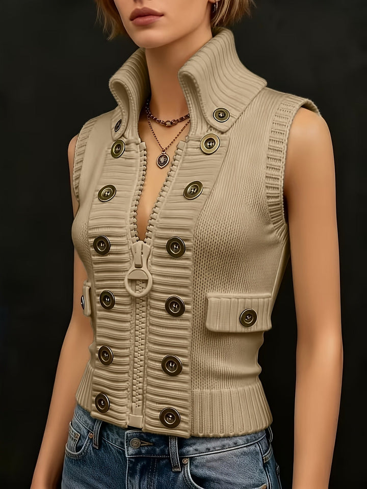 Tessa | Høj-krave Zip Vest