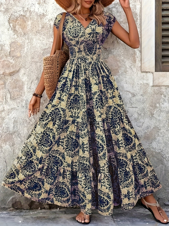 Lorena | Flydende Bohemisk Maxi Kjole