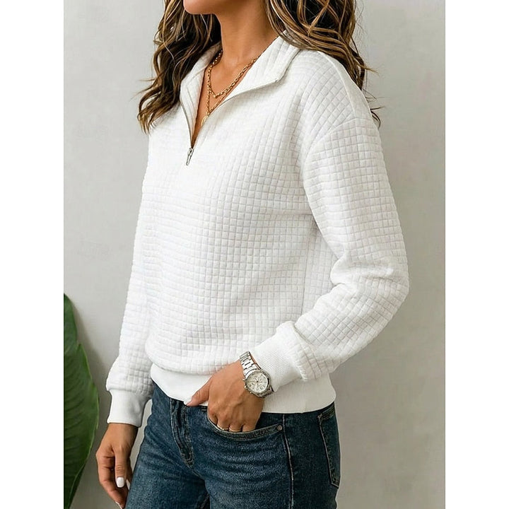 Annette | Tekstureret Quarter-Zip Pullover